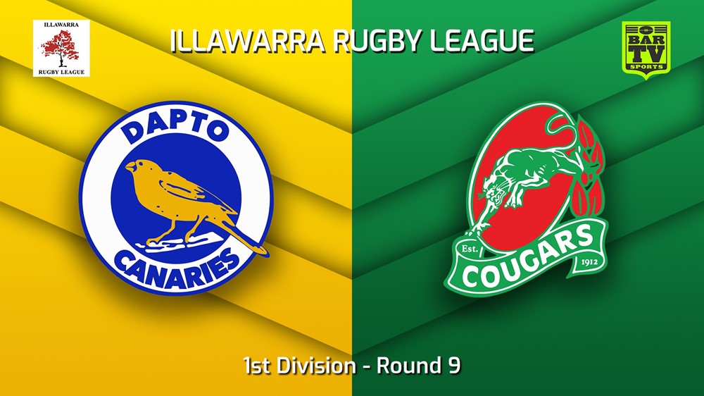 230701-Illawarra Round 9 - 1st Division - Dapto Canaries v Corrimal Cougars Minigame Slate Image