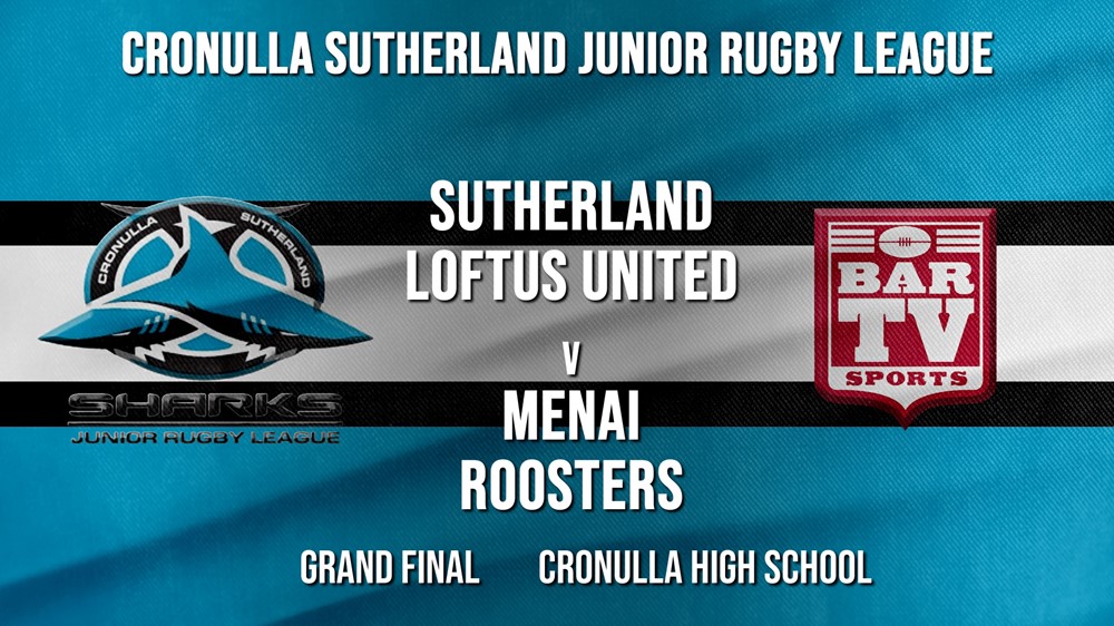 Cronulla JRL Grand Final - U/10s Silver - Sutherland Loftus United v Menai Roosters Minigame Slate Image