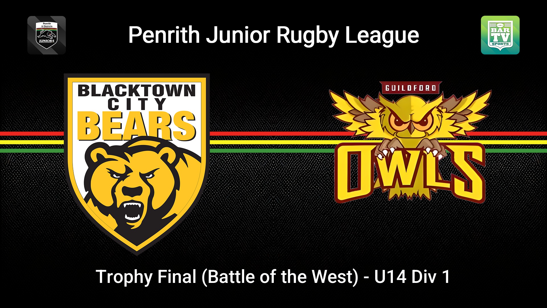 260919-video-Penrith & District Junior Rugby League Trophy Final (Battle of the West) - U14 Div 1 - Blacktown City v Guildford Owls Slate Image
