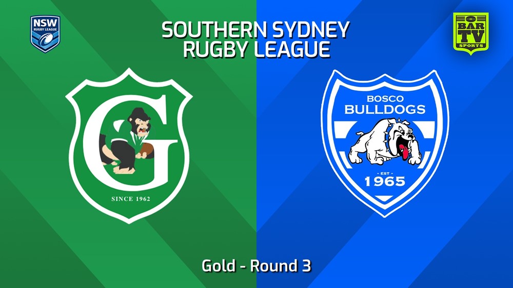 240427-video-S. Sydney Open Round 3 - Gold - Gymea Gorillas v St John Bosco Bulldogs Minigame Slate Image