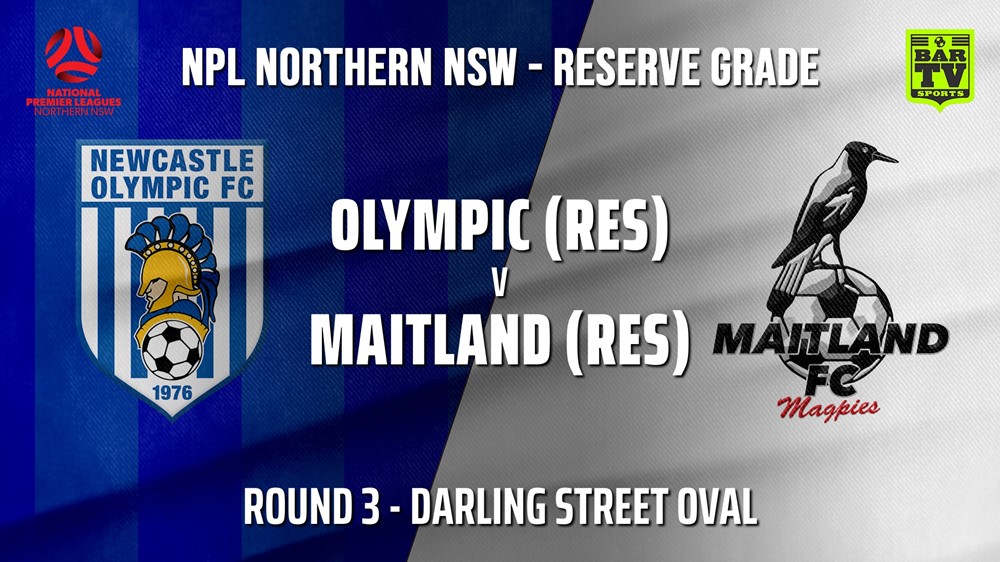 NPL NNSW RES Round 3 - Newcastle Olympic v Maitland FC Slate Image
