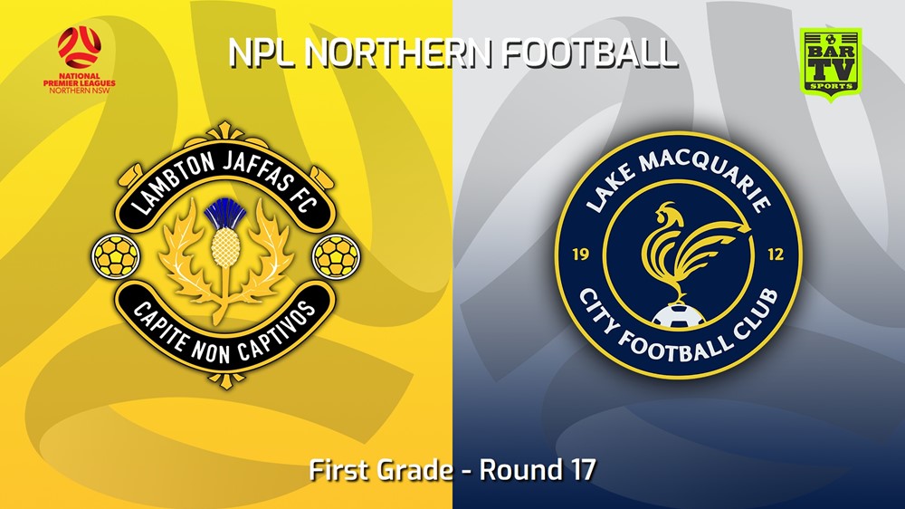230701-NNSW NPLM Round 17 - Lambton Jaffas FC v Lake Macquarie City FC Minigame Slate Image