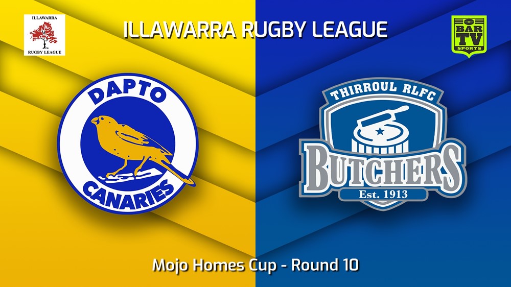 230708-Illawarra Round 10 - Mojo Homes Cup - Dapto Canaries v Thirroul Butchers Slate Image