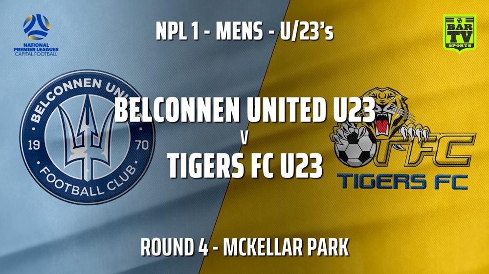 210501-NPL1 U23 Capital Round 4 - Belconnen United U23 v Tigers FC U23 Slate Image