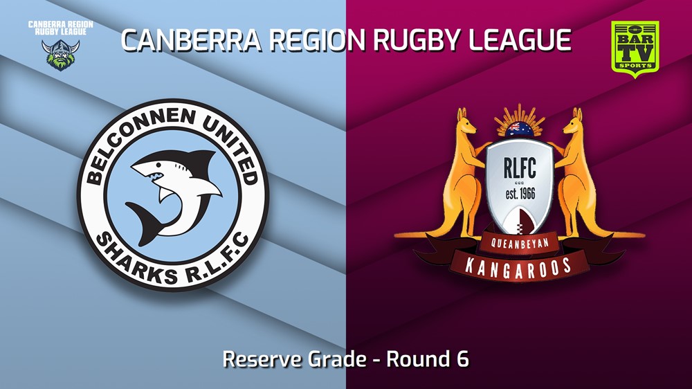 230520-Canberra Round 6 - Reserve Grade - Belconnen United Sharks v Queanbeyan Kangaroos Slate Image