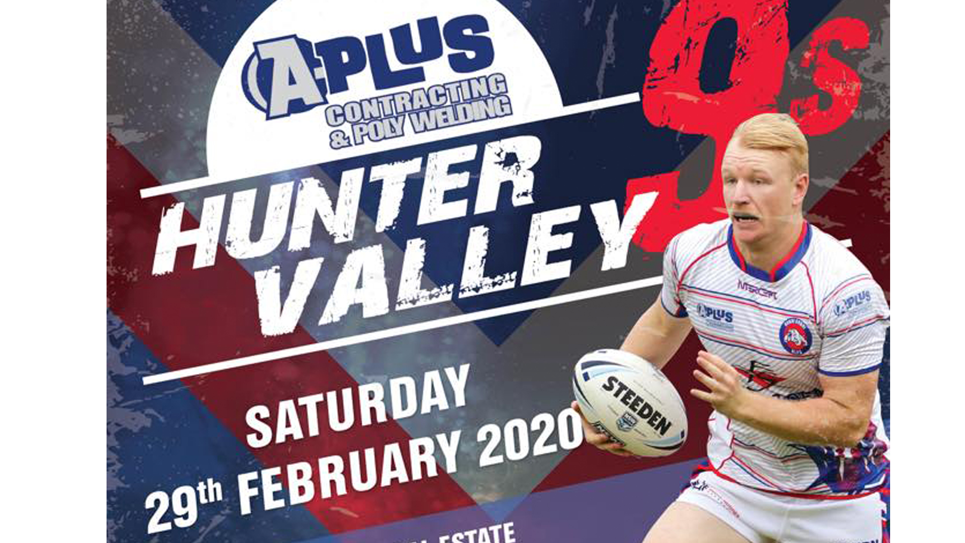 Rugby League 9s Team 1 v Team 2 Slate Image