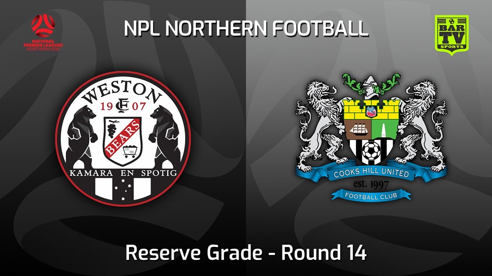 220612-NNSW NPLM Res Round 14 - Weston Workers FC Res v Cooks Hill United FC (Res) Slate Image