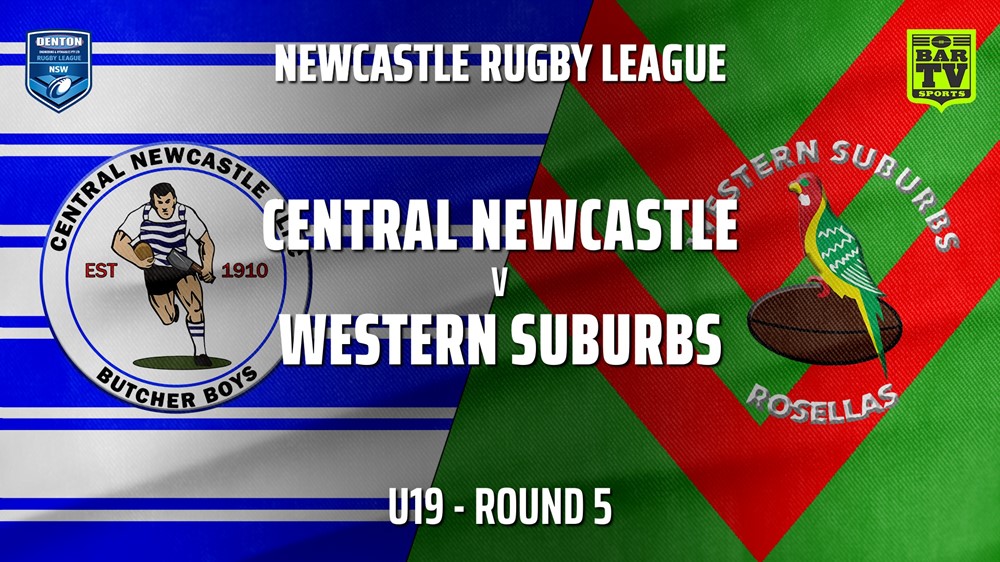 210422-Newcastle Rugby League Round 5 - U19 - Central Newcastle v Western Suburbs Rosellas Slate Image