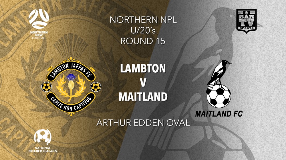 NPL Youth - Northern NSW Round 15 - Lambton Jaffas FC U20 v Maitland FC U20 Slate Image