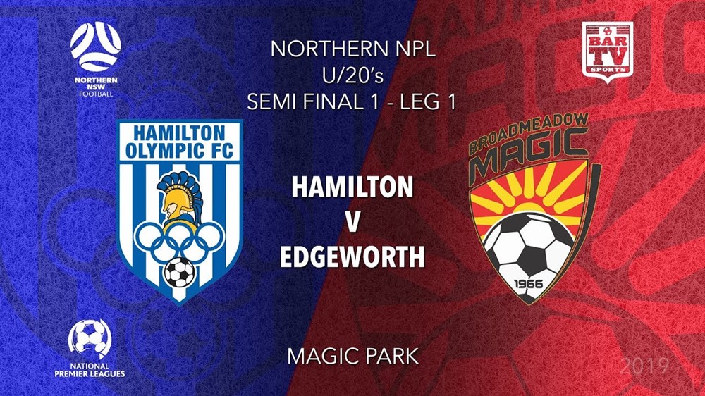 NPL Youth - Northern NSW Semi Final - Hamilton Olympic FC U20 v Broadmeadow Magic FC U20 Slate Image