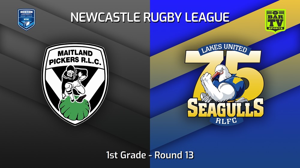 MINI GAME: Newcastle Round 13 - 1st Grade - Maitland Pickers v Lakes United Slate Image