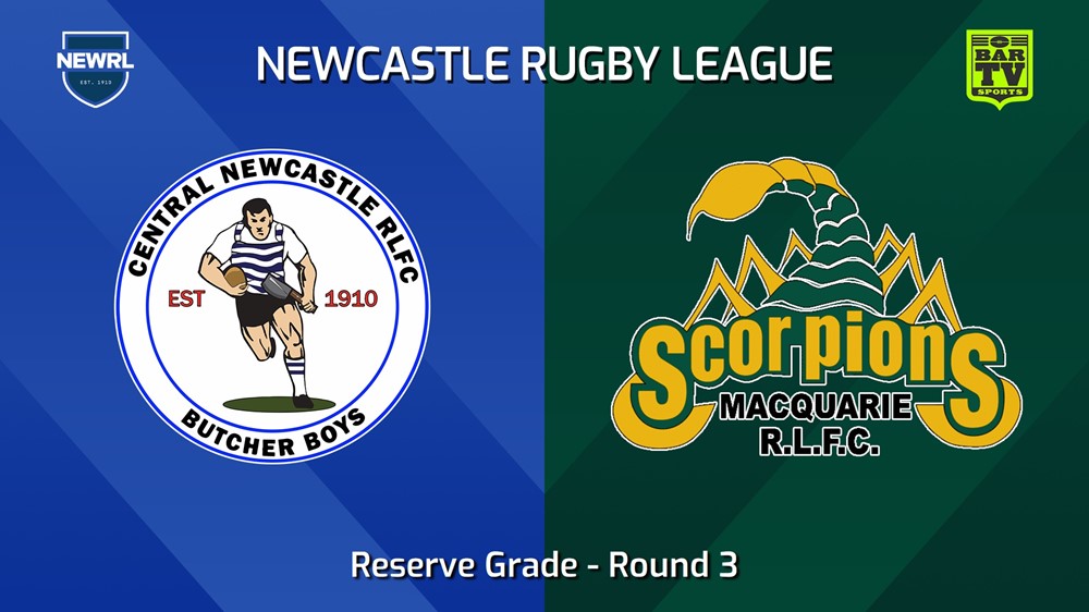 240425-video-Newcastle RL Round 3 - Reserve Grade - Central Newcastle Butcher Boys v Macquarie Scorpions Slate Image