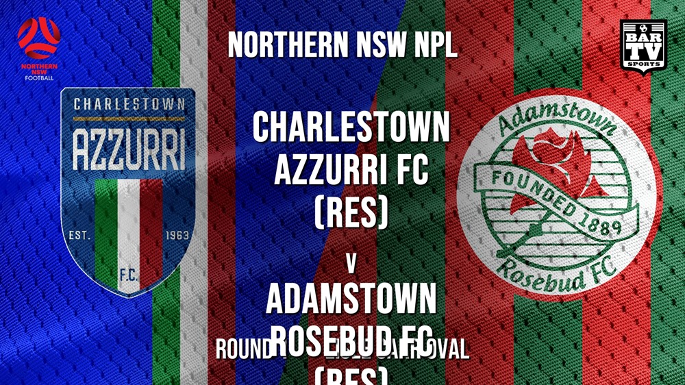 NPL - Northern NSW Reserves Round 1 - Charlestown Azzurri FC (Res) v Adamstown Rosebud FC (Res) Slate Image