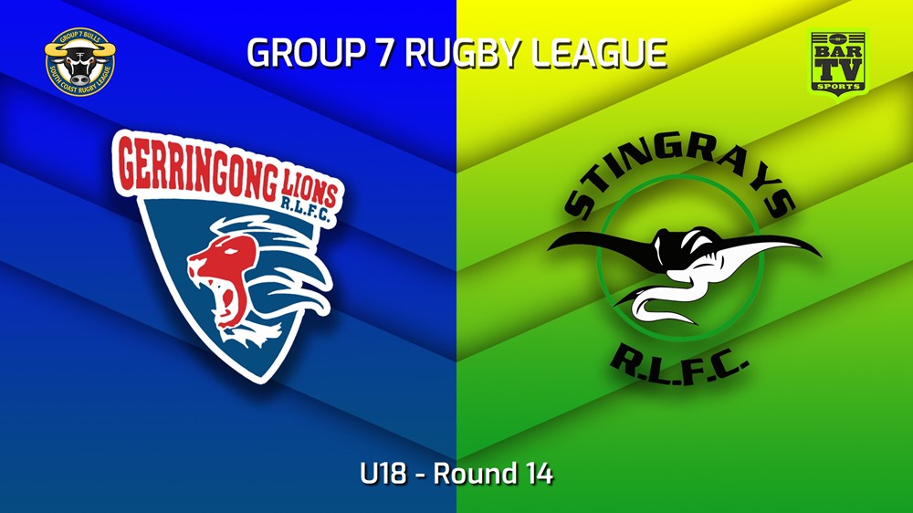 220724-South Coast Round 14 - U18 - Gerringong Lions v Stingrays of Shellharbour Slate Image