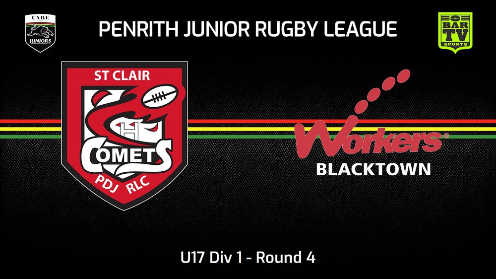 240505-video-Penrith & District Junior Rugby League Round 4 - U17 Div 1 - St Clair v Blacktown Workers Slate Image