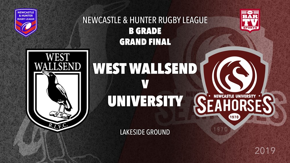 2019 Newcastle and Hunter RL Grand Final - West Wallsend v Newcastle University Slate Image