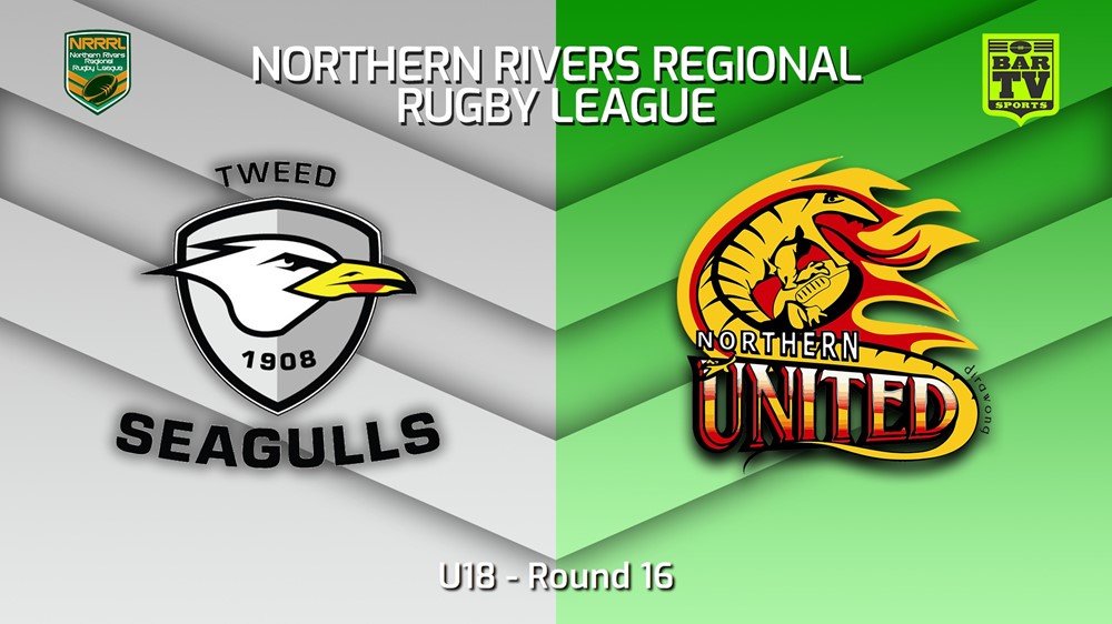 230812-Northern Rivers Round 16 - U18 - Tweed Heads Seagulls v Northern United Minigame Slate Image