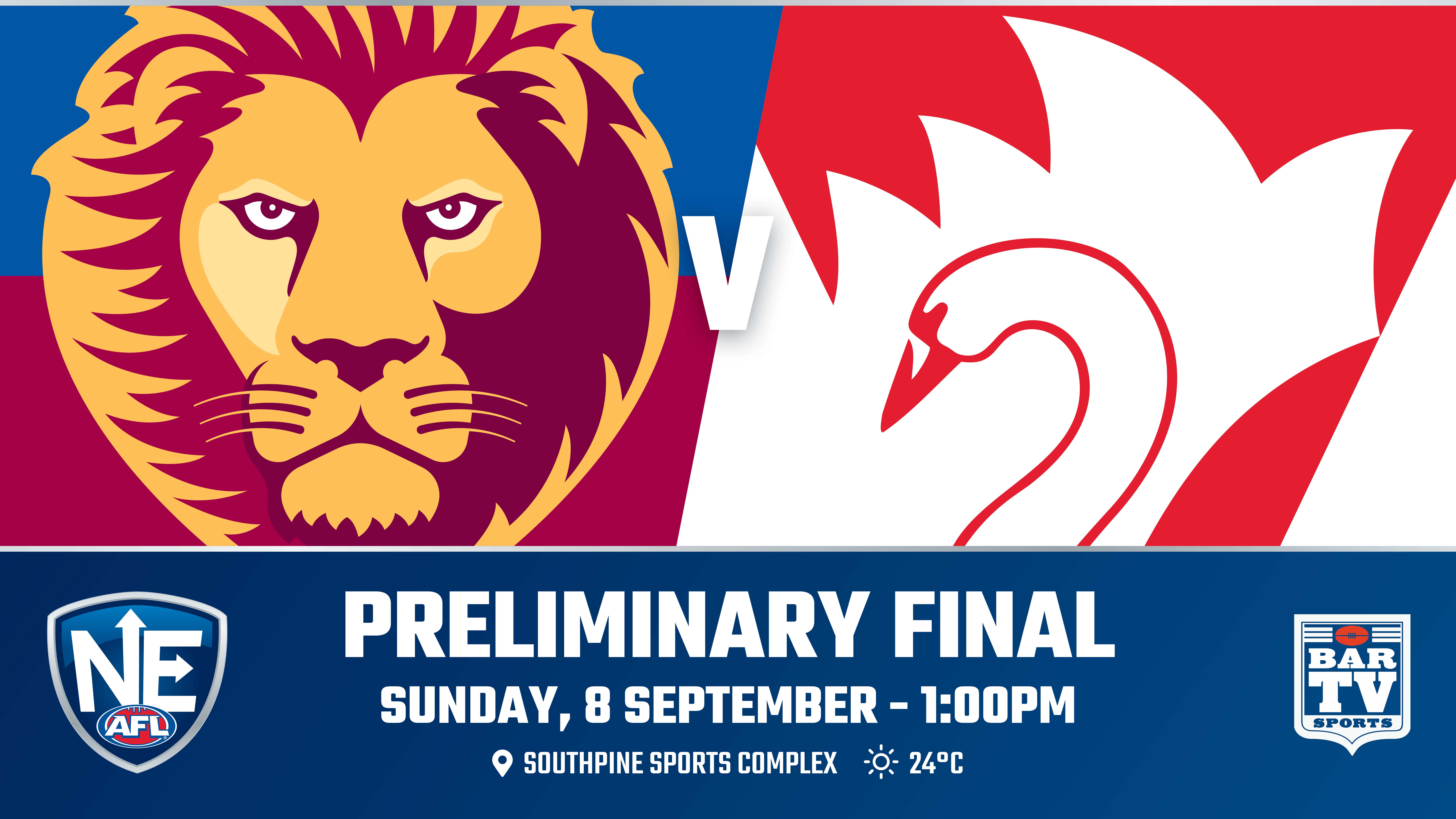 NEAFL Prelim Final - Brisbane Lions v Sydney Swans Slate Image