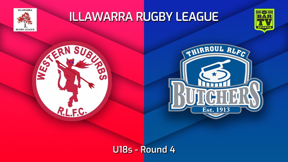230520-Illawarra Round 4 - U18s - Western Suburbs Devils v Thirroul Butchers Slate Image