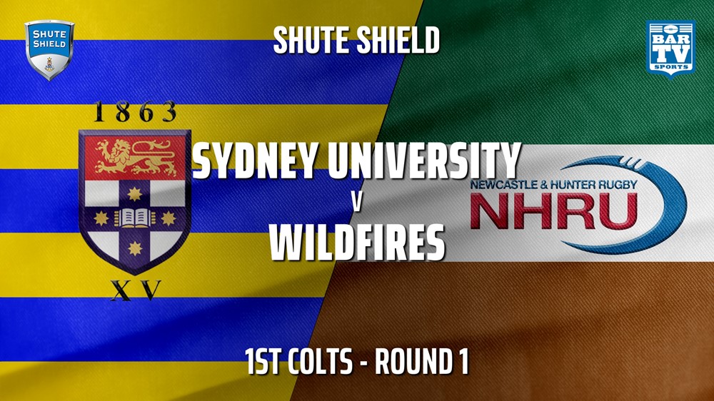 Shute Shield Round 1 - 1st Colts - Sydney University v NHRU Wildfires Slate Image