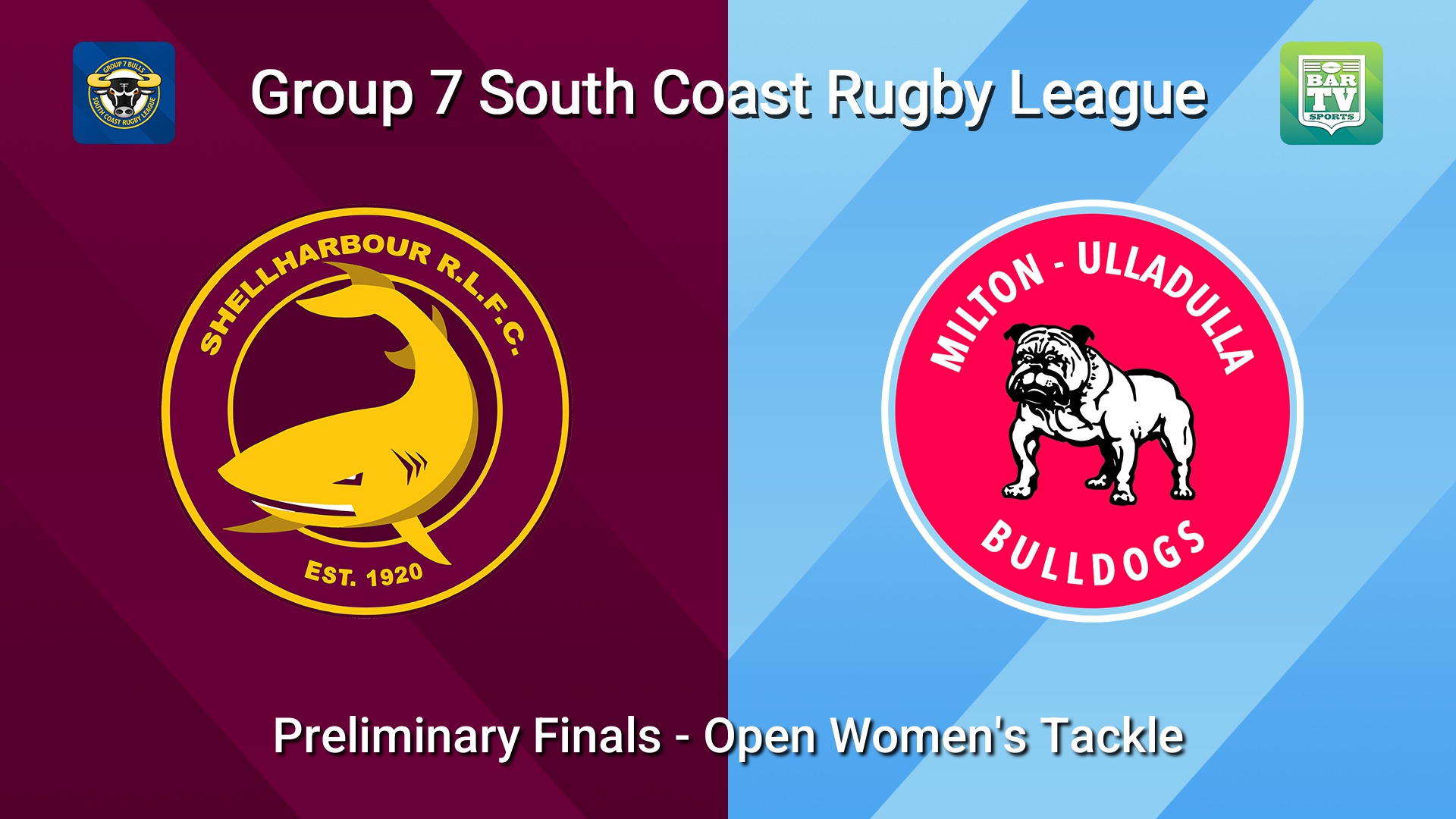 260919-video-South Coast Preliminary Finals - Open Women's Tackle - Shellharbour Sharks v Milton-Ulladulla Bulldogs Slate Image