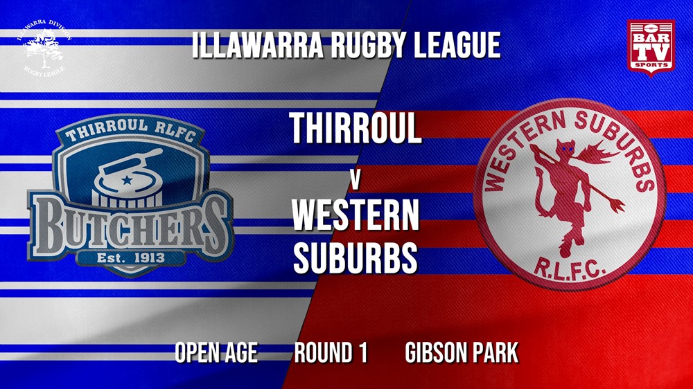 IRL Round 1 - Open Age - Thirroul Butchers v Western Suburbs Devils Slate Image