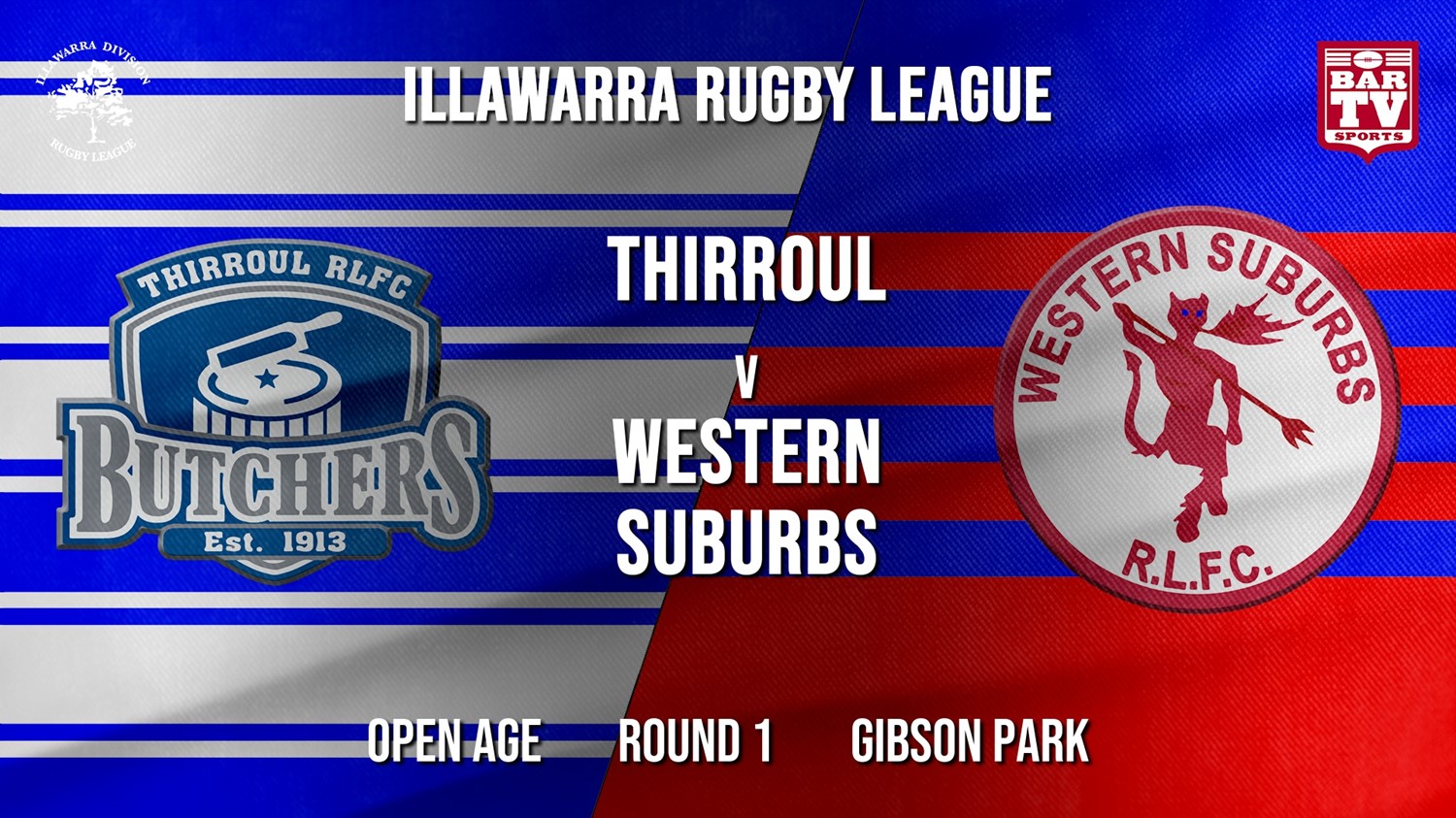 IRL Round 1 - Open Age - Thirroul Butchers v Western Suburbs Devils Minigame Slate Image