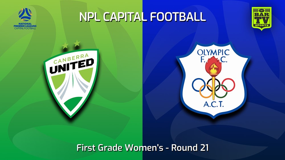 230819-Capital Womens Round 21 - Canberra United W v Canberra Olympic FC (women) Slate Image