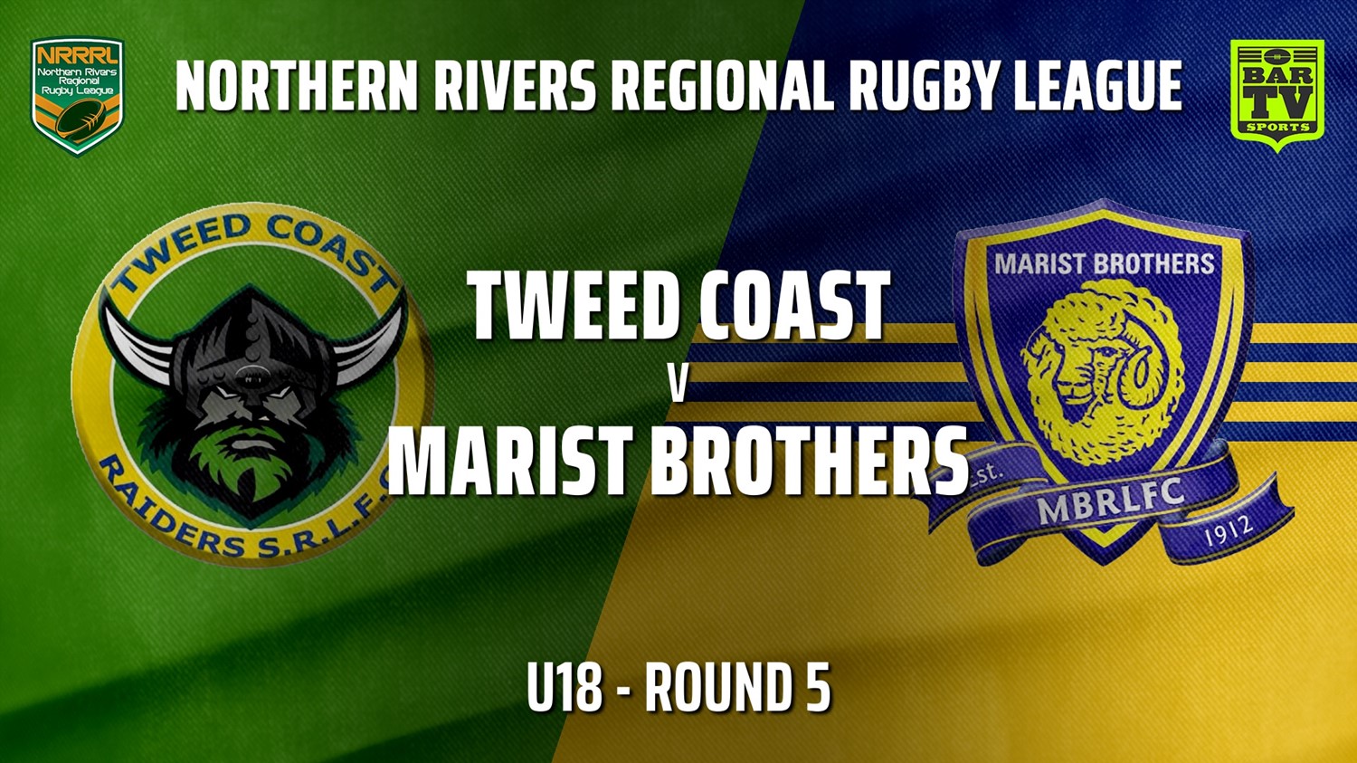 210530-NRRRL Round 5 - U18 - Tweed Coast Raiders v Lismore Marist Brothers Rams Slate Image