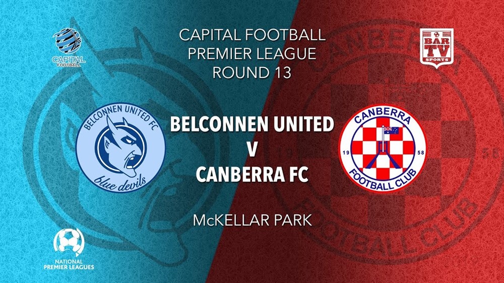 NPL Youth - Capital Round 13 - Belconnen United FC U20 v Canberra FC U20 Slate Image