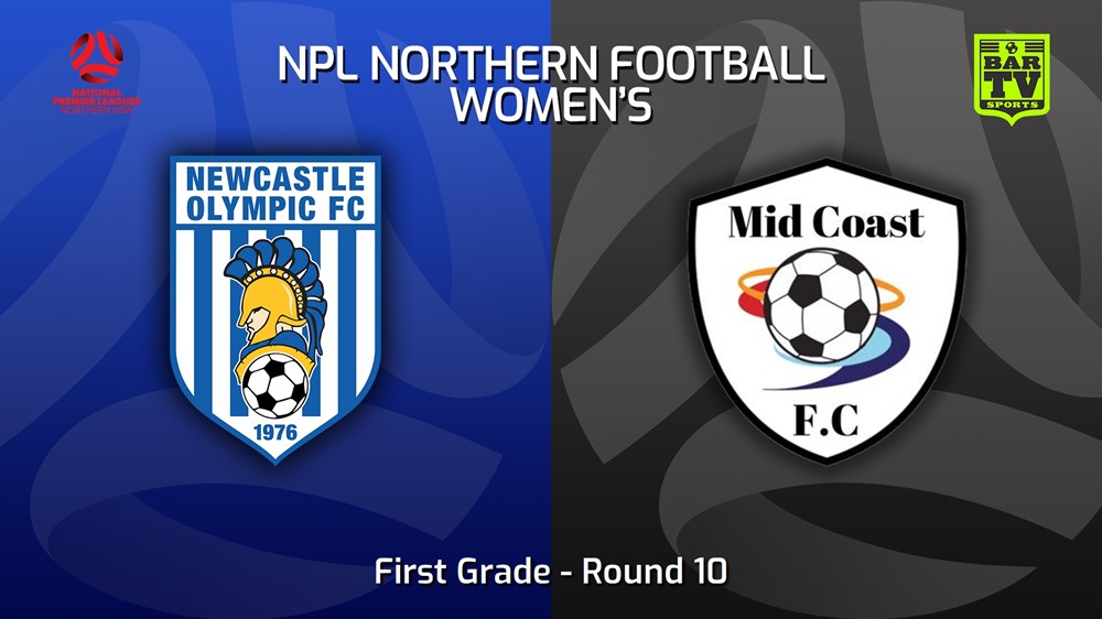 230514-NNSW NPLW Round 10 - Newcastle Olympic FC W v Mid Coast FC W Minigame Slate Image