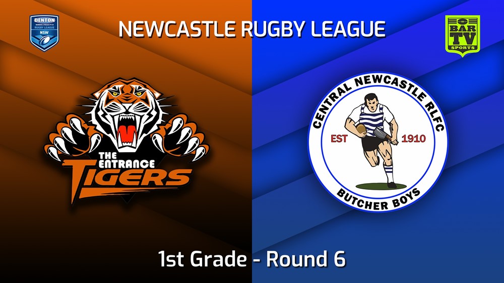 220501-Newcastle Round 6 - 1st Grade - The Entrance Tigers v Central Newcastle Slate Image