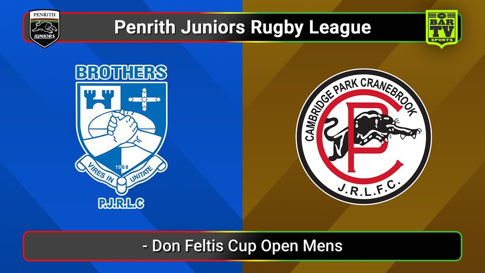 250531-video-Penrith & District Junior Rugby League Don Feltis Cup Open Mens - Brothers v Cambridge Park Slate Image