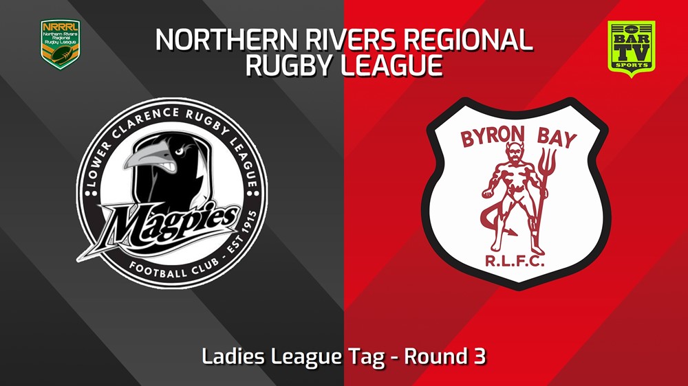 240420-video-Northern Rivers Round 3 - Ladies League Tag - Lower Clarence Magpies v Byron Bay Red Devils Minigame Slate Image