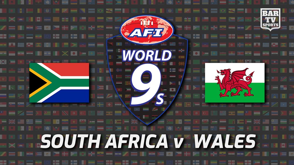 220219-Australian Football International Round 1 - World 9's - South Africa v Wales Red Dragons (men's) Slate Image
