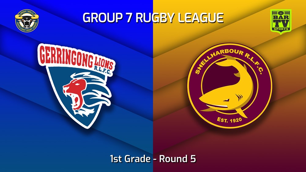 230429-South Coast Round 5 - 1st Grade - Gerringong Lions v Shellharbour Sharks Slate Image