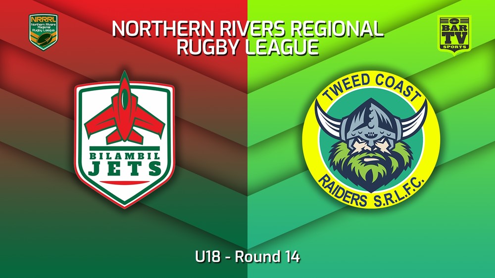 230730-Northern Rivers Round 14 - U18 - Bilambil Jets v Tweed Coast Raiders Minigame Slate Image