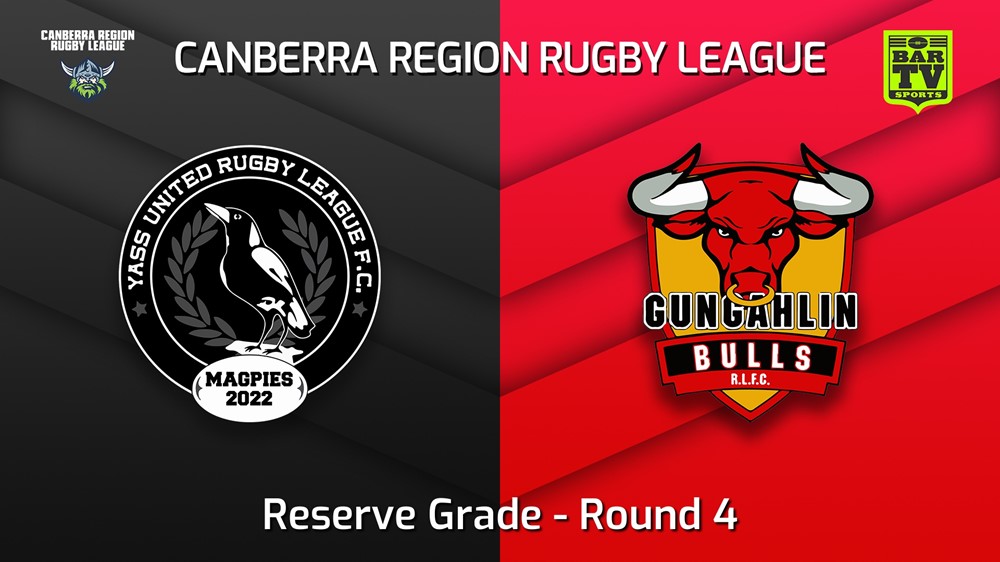 220430-Canberra Round 4 - Reserve Grade - Yass Magpies v Gungahlin Bulls Slate Image