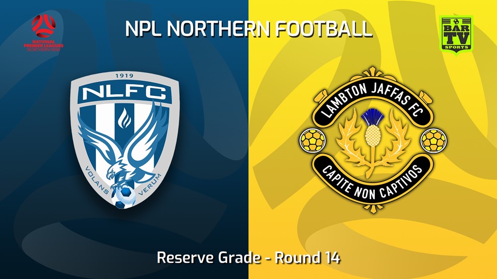 230602-NNSW NPLM Res Round 14 - New Lambton FC (Res) v Lambton Jaffas FC Res Slate Image