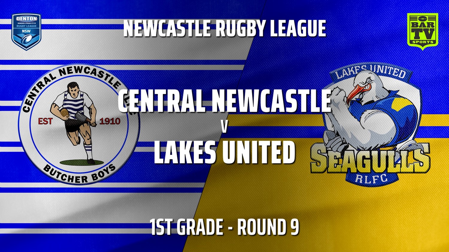 210523-Newcastle Rugby League Round 9 - 1st Grade - Central Newcastle v Lakes United Minigame Slate Image