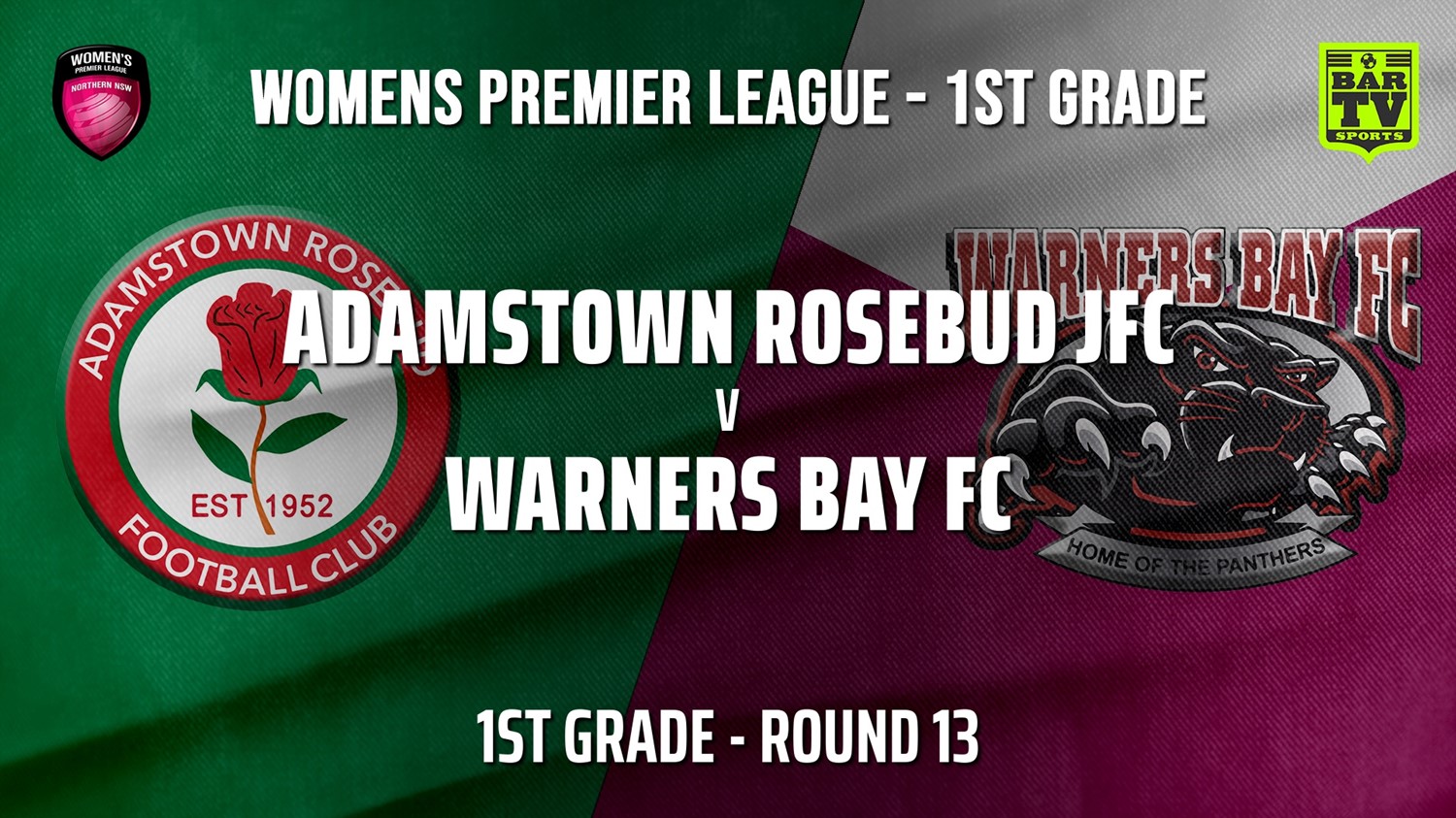 MINI GAME: NNSW Womens Round 13 - 1st Grade - Adamstown Rosebud JFC (Women) v Warners Bay FC (women) Slate Image