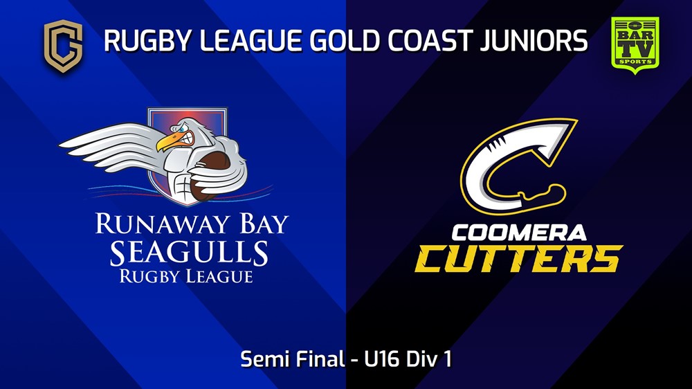 250823-video-Rugby League Gold Coast Juniors Semi Final - U16 Div 1 - Runaway Bay Seagulls v Coomera Cutters Slate Image