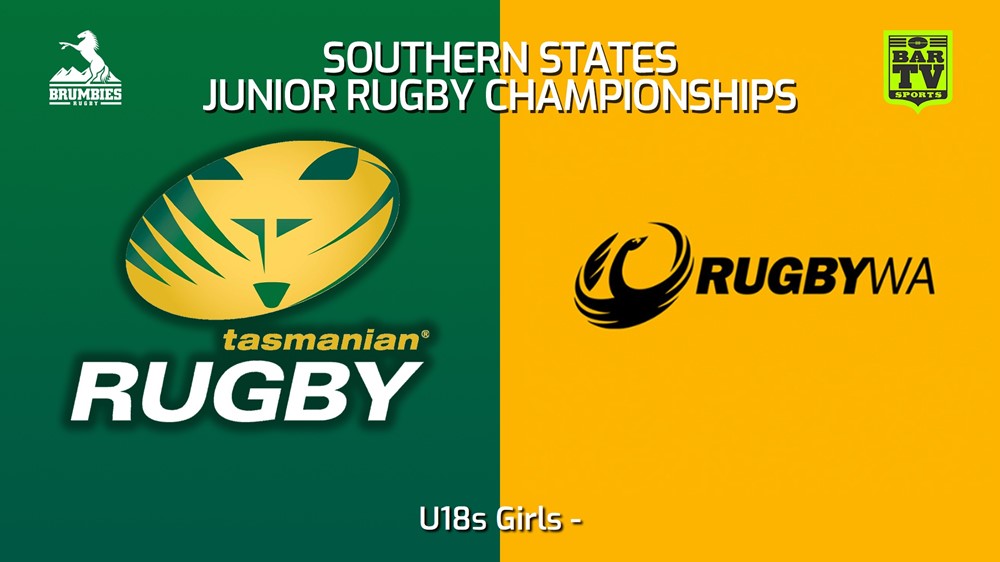 230713-Southern States Junior Rugby Championships U18s Girls - Tasmania v Western Australia Minigame Slate Image