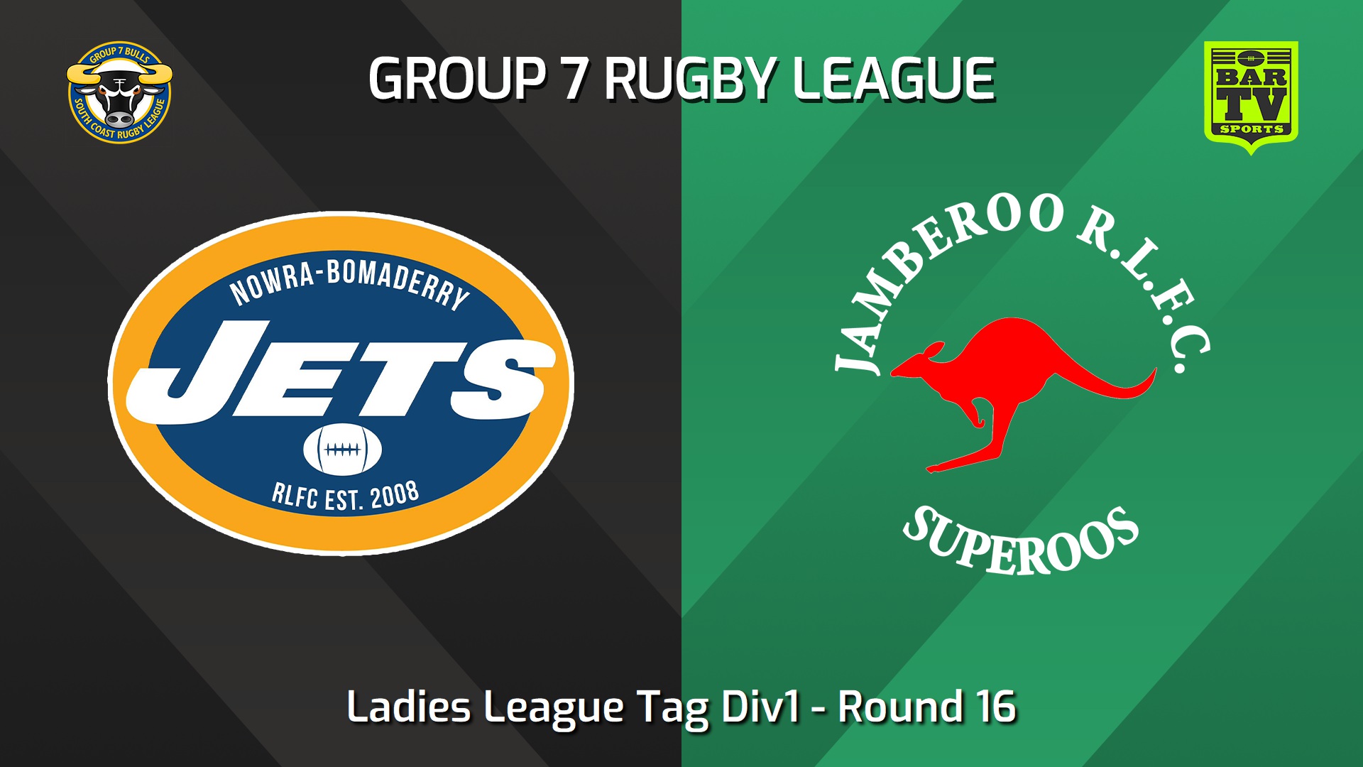 240804-video-South Coast Round 16 - Ladies League Tag Div1 - Nowra-Bomaderry Jets v Jamberoo Superoos Slate Image