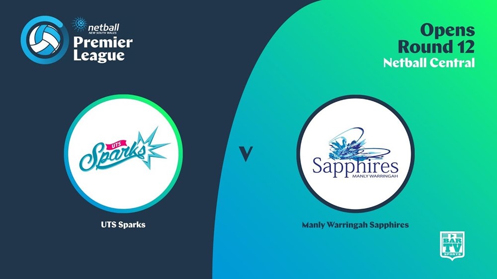 NSW Prem League Round 12 - Opens - UTS Sparks v Manly Warringah Sapphires Slate Image