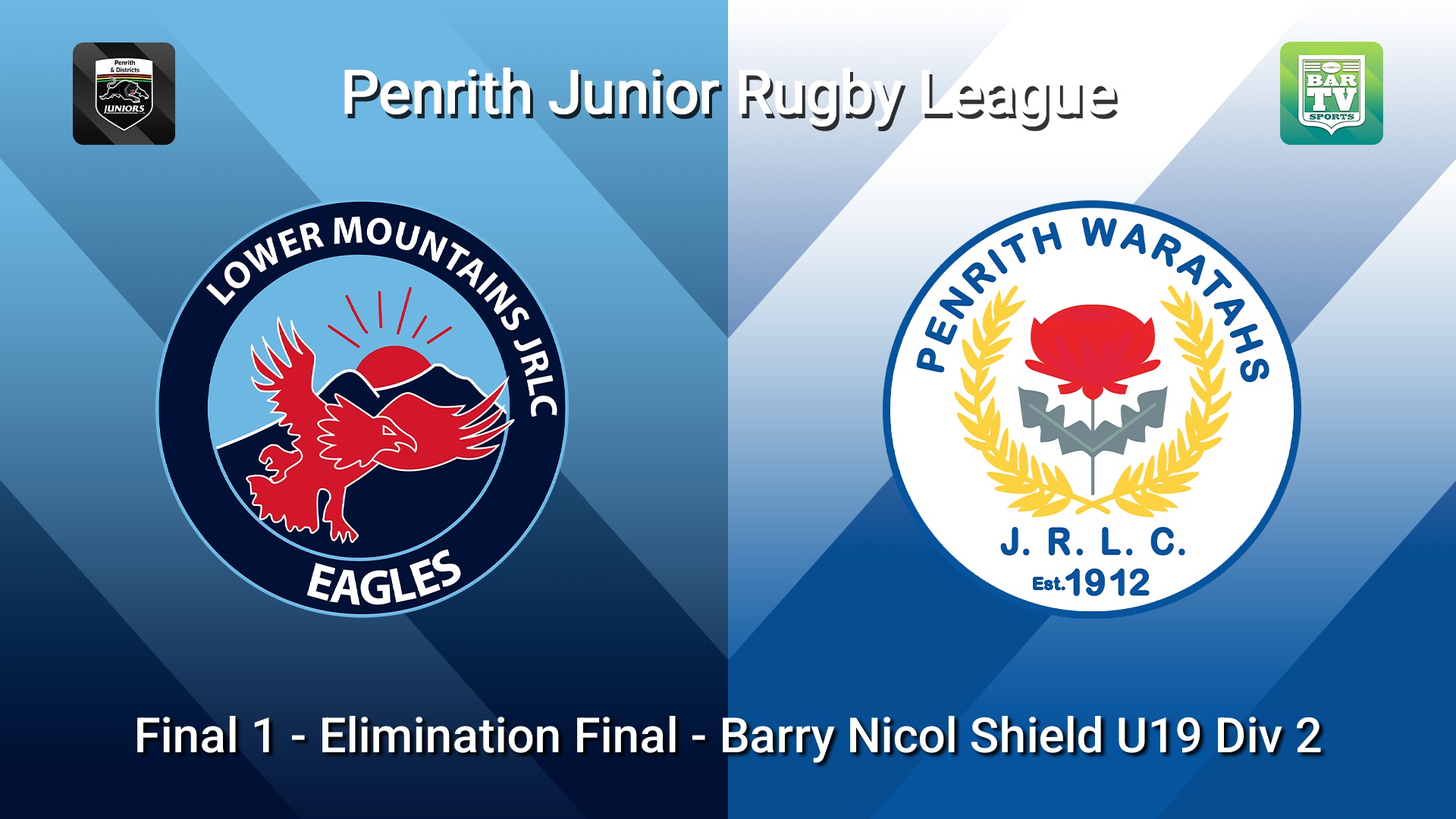 260823-video-Penrith & District Junior Rugby League Final 1 - Elimination Final - Barry Nicol Shield U19 Div 2 - Lower Mountains v Penrith Waratahs Slate Image
