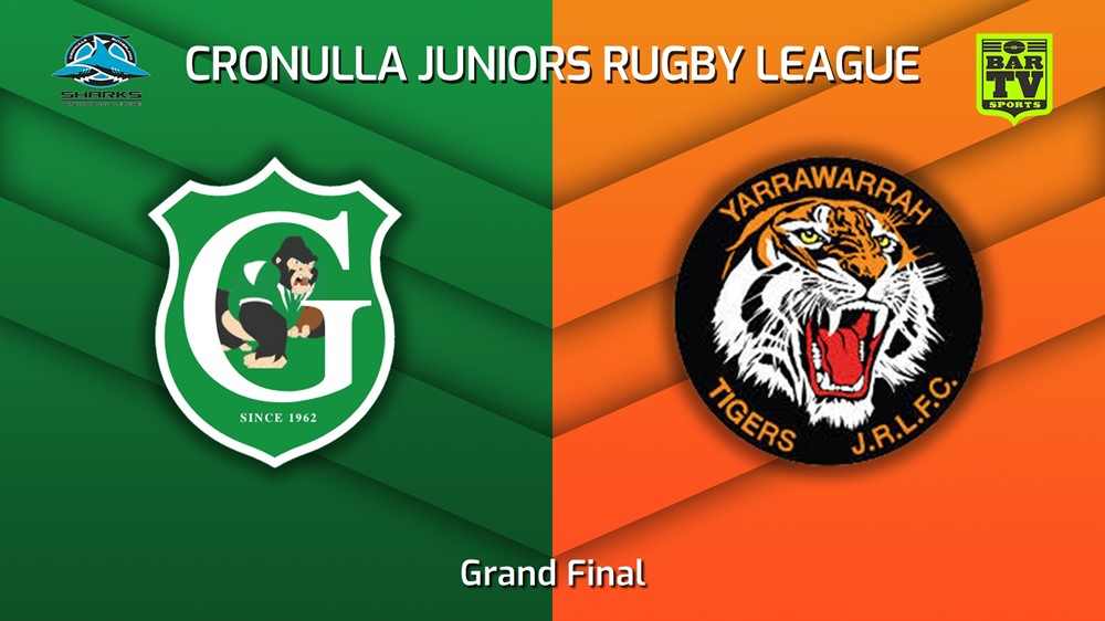 230826-Cronulla Juniors Grand Final - U9 Bronze - Gymea Gorillas v Yarrawarrah Tigers Minigame Slate Image