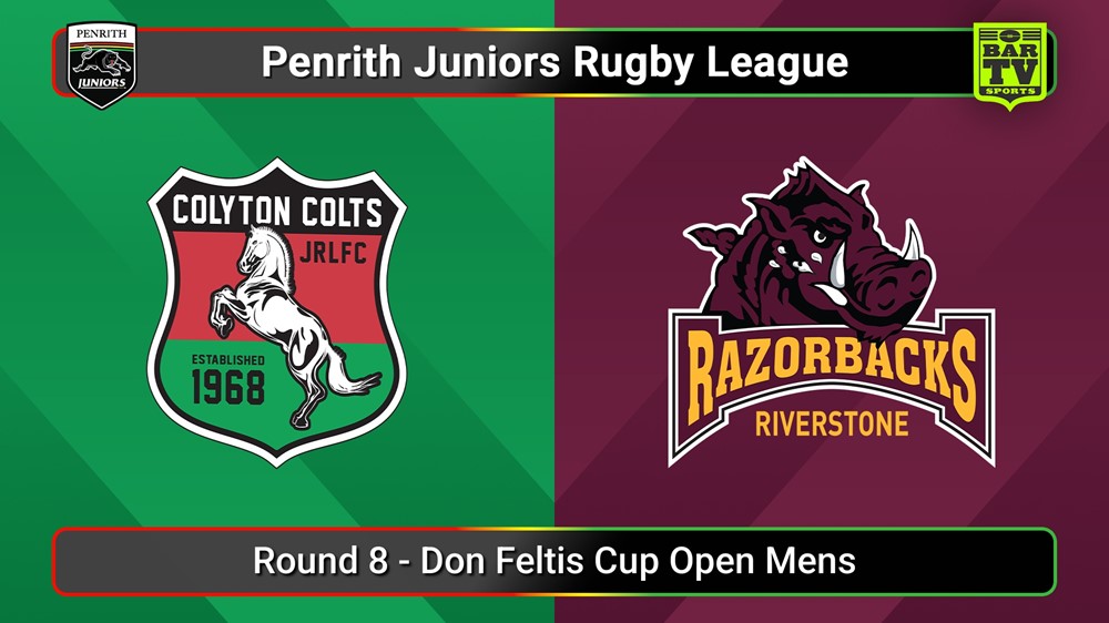 250531-video-Penrith & District Junior Rugby League Round 8 - Don Feltis Cup Open Mens - Colyton v Riverstone Slate Image