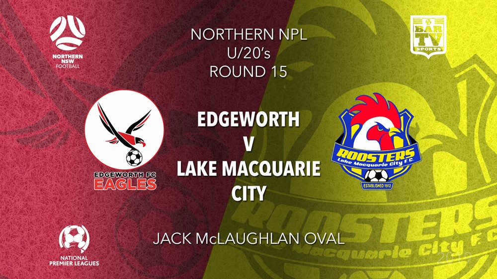 NPL Youth - Northern NSW Round 15 - Edgeworth Eagles FC U20 v Lake Macquarie City FC U20 Slate Image