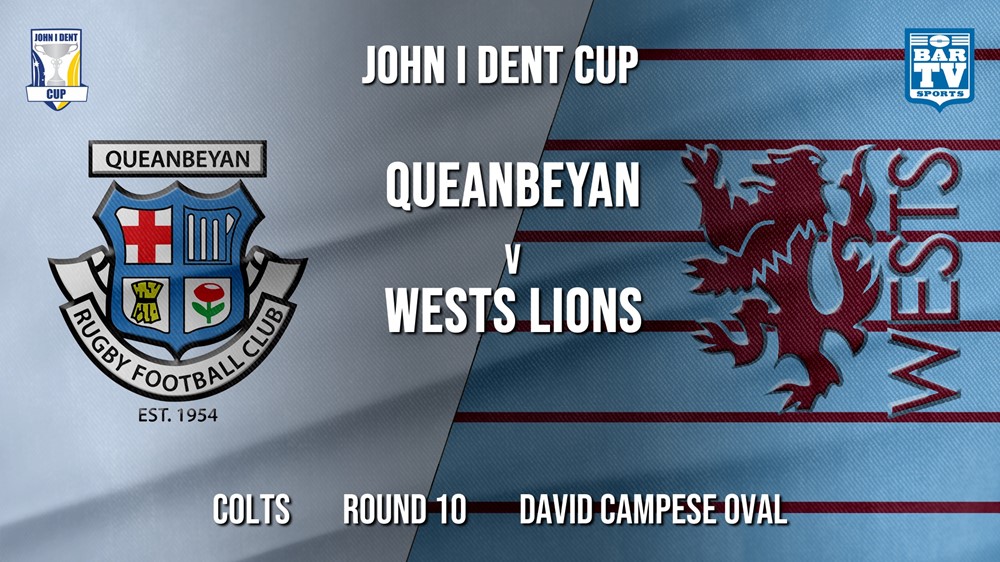 John I Dent Round 10 - Colts - Queanbeyan Whites v Wests Lions Slate Image